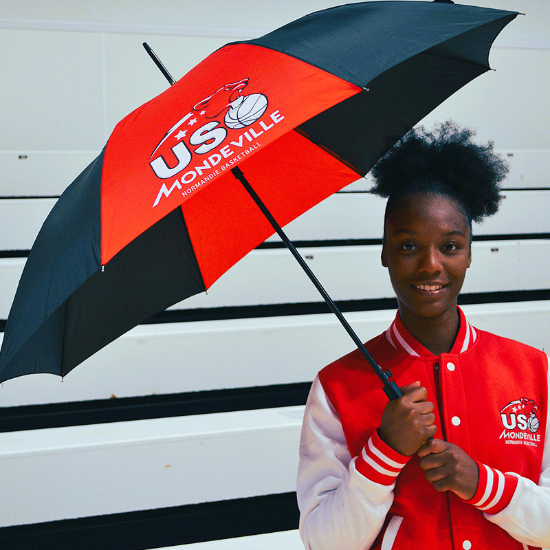 Parapluie golf rouge et noir